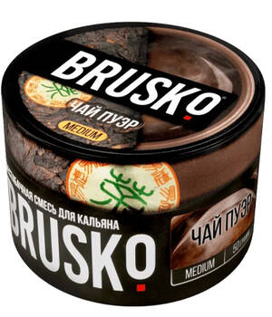 Бестабачная смесь Brusko Medium - Чай Пуэр