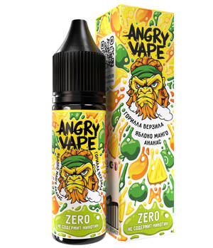 Жидкость Angry Vape Salt - Горилла Верзила (яблоко с манго и ананасом)