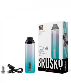 POD-Система Brusko FEELIN MINI (Бело-бирюзовый)