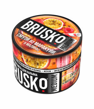 Бестабачная смесь Brusko Medium - Смузи из Маракуи  Малины